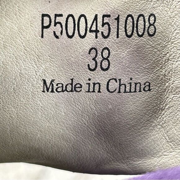 Fly London Yema Amethyst Purple Suede Platform Wedge Open Toe Shoe Womens Size 7 - Picture 9 of 10